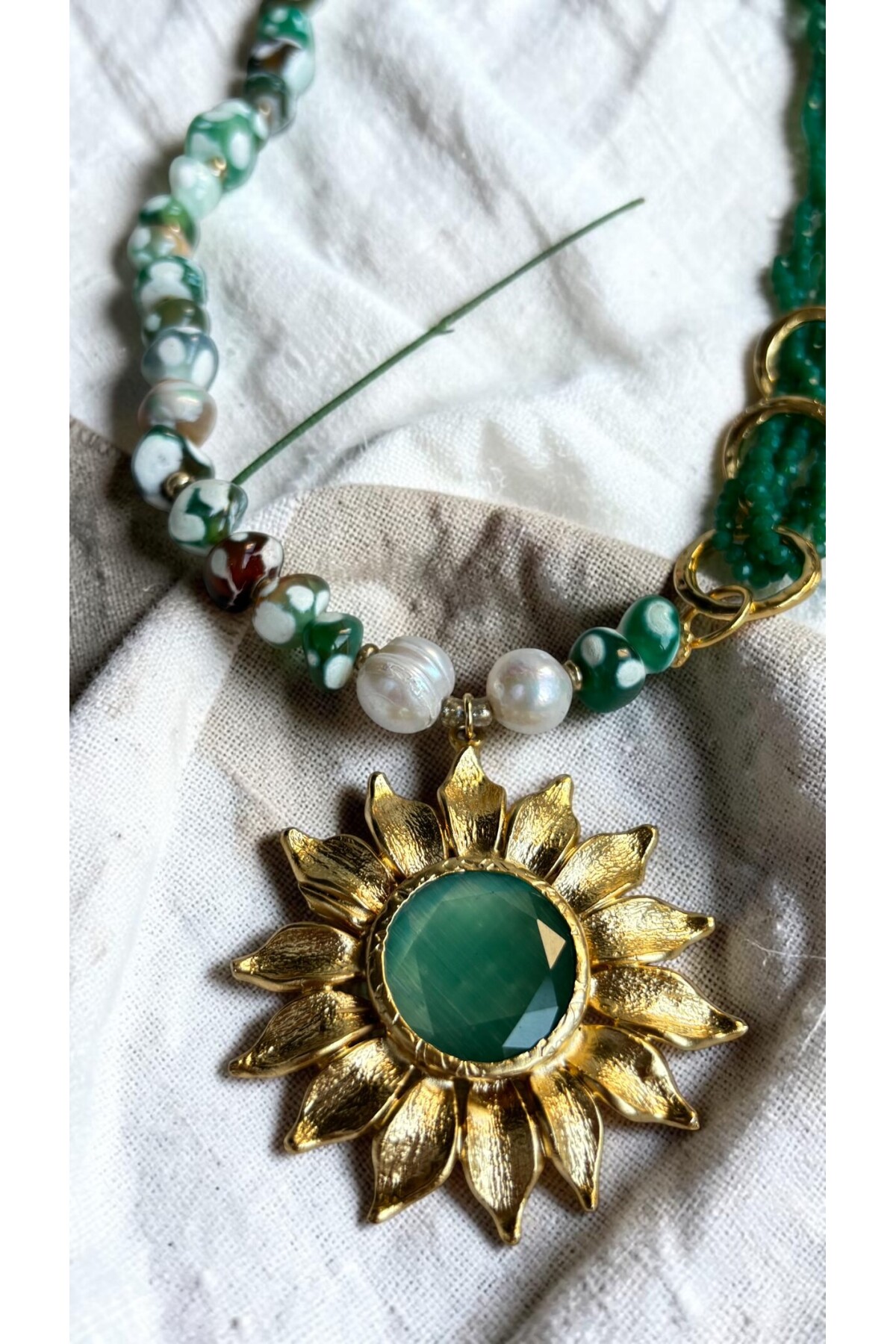 Çimea VIP Doğal Taş Kolye