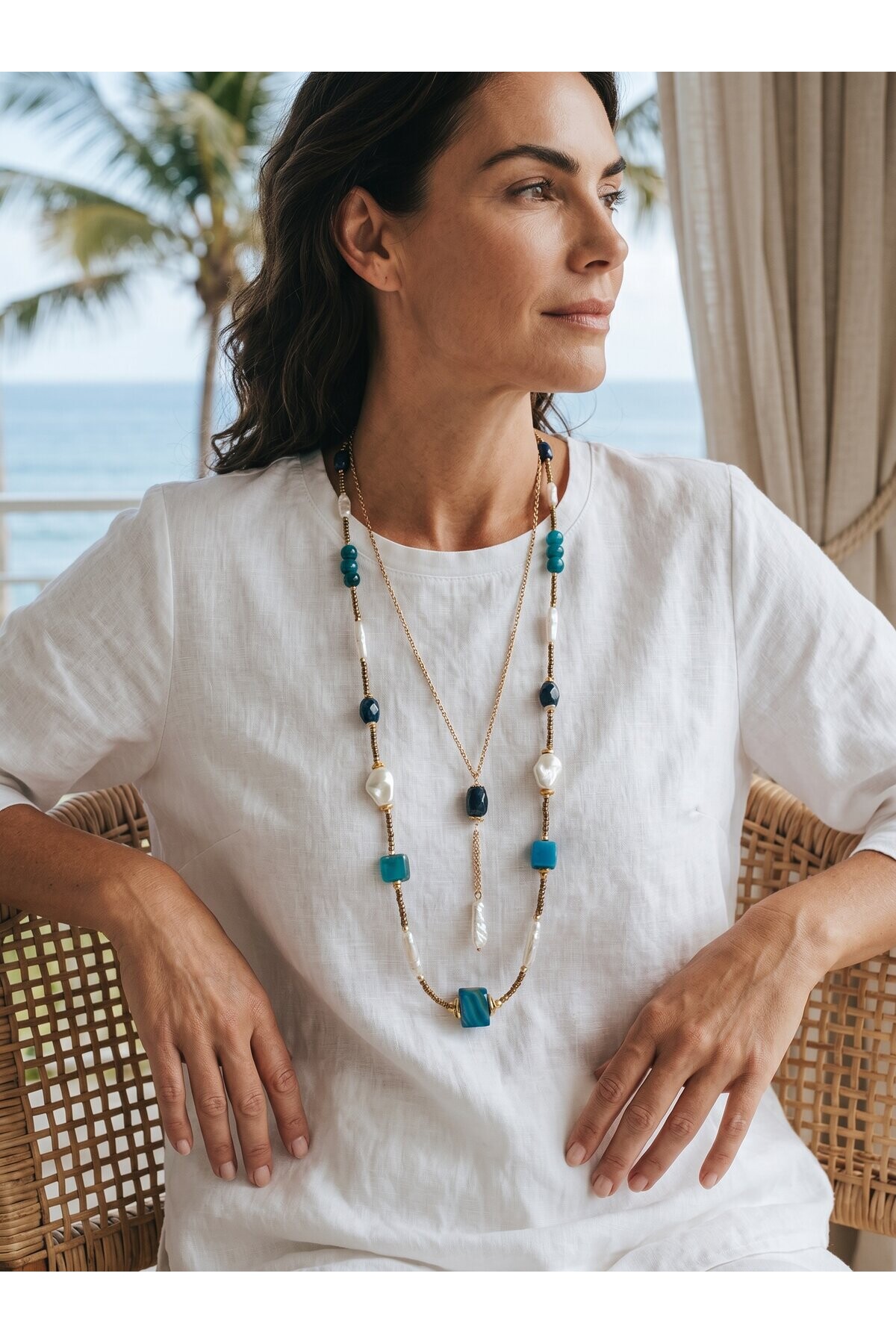 Mavis VIP Doğal Taş Kolye