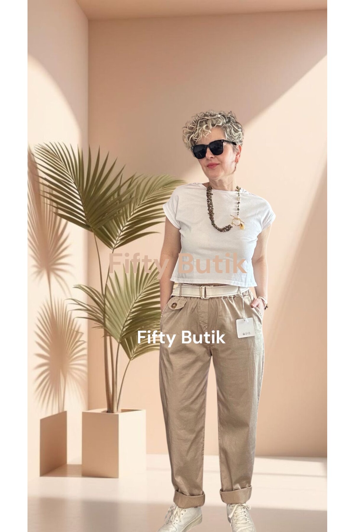 Premium Junne  Vip Tencel Kapak Cep Pantolon Camel