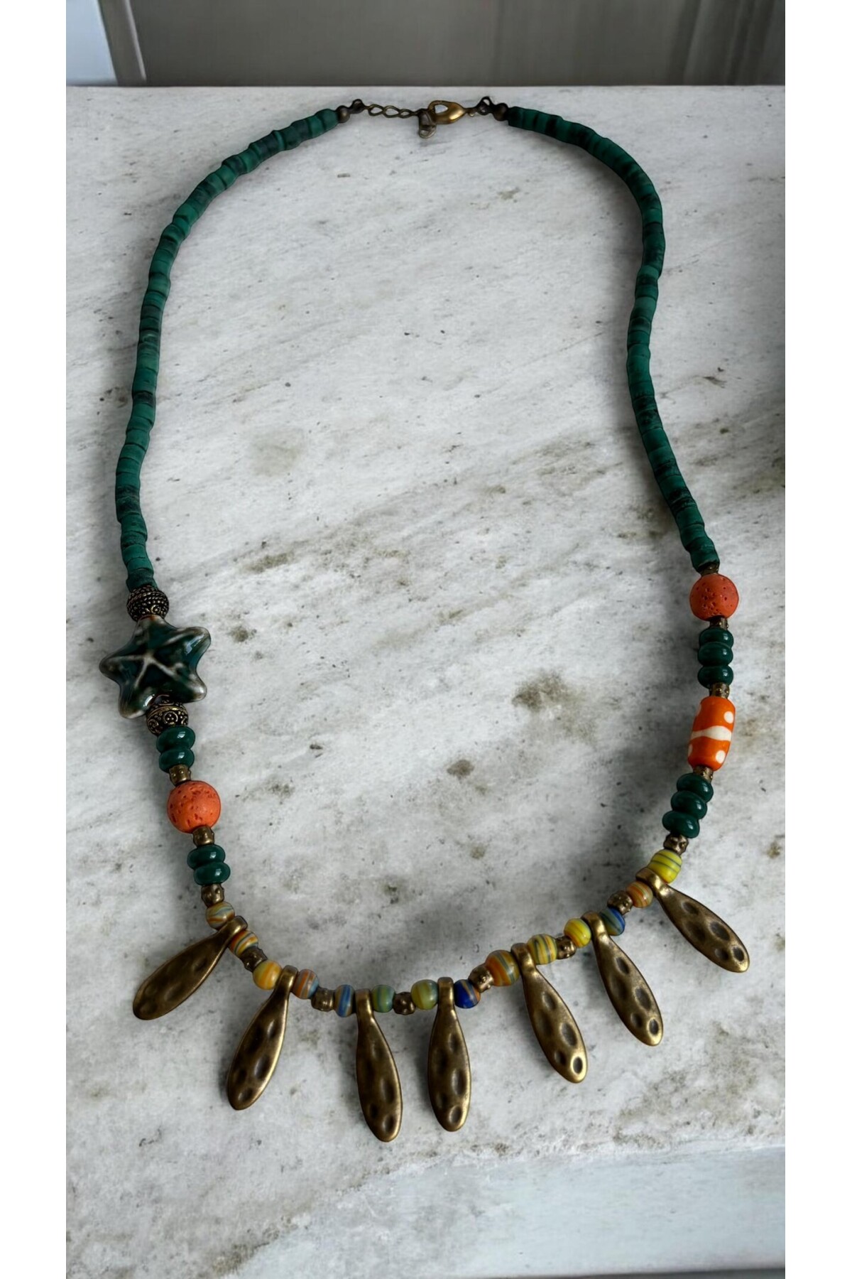 Qukın Doğal Taş Etnik Kolye