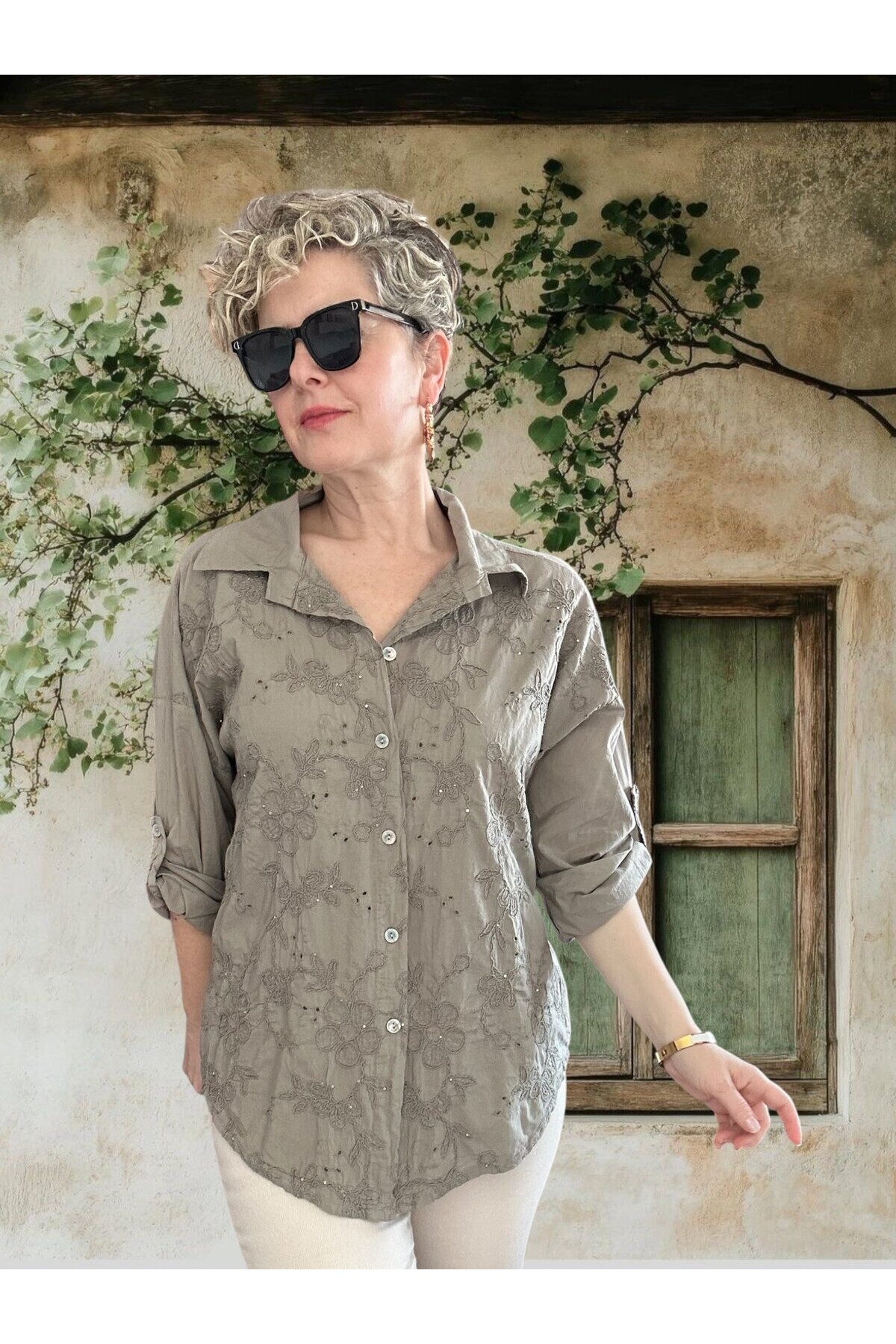 Taffi İtalyan Fisto Pul Detay Gömlek Fango