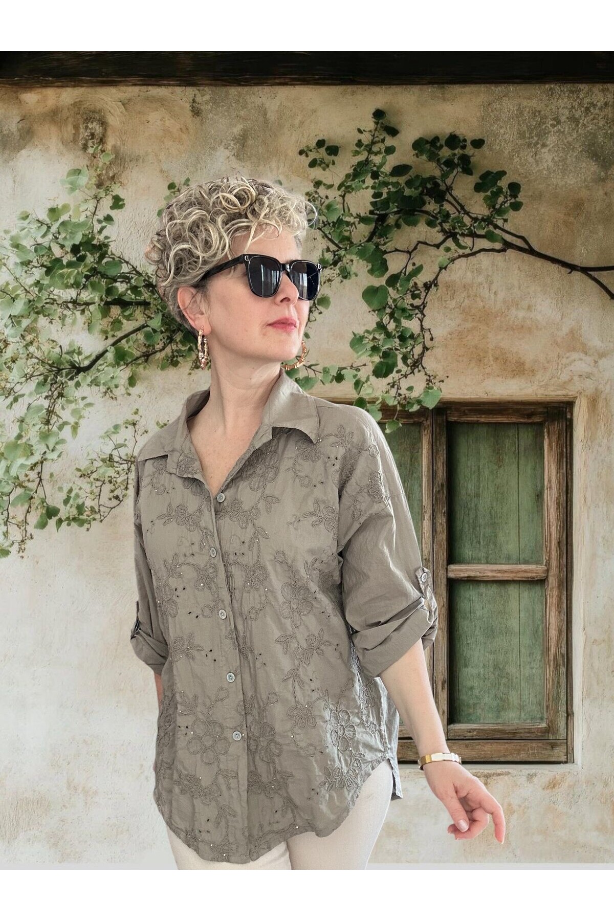 Taffi İtalyan Fisto Pul Detay Gömlek Fango