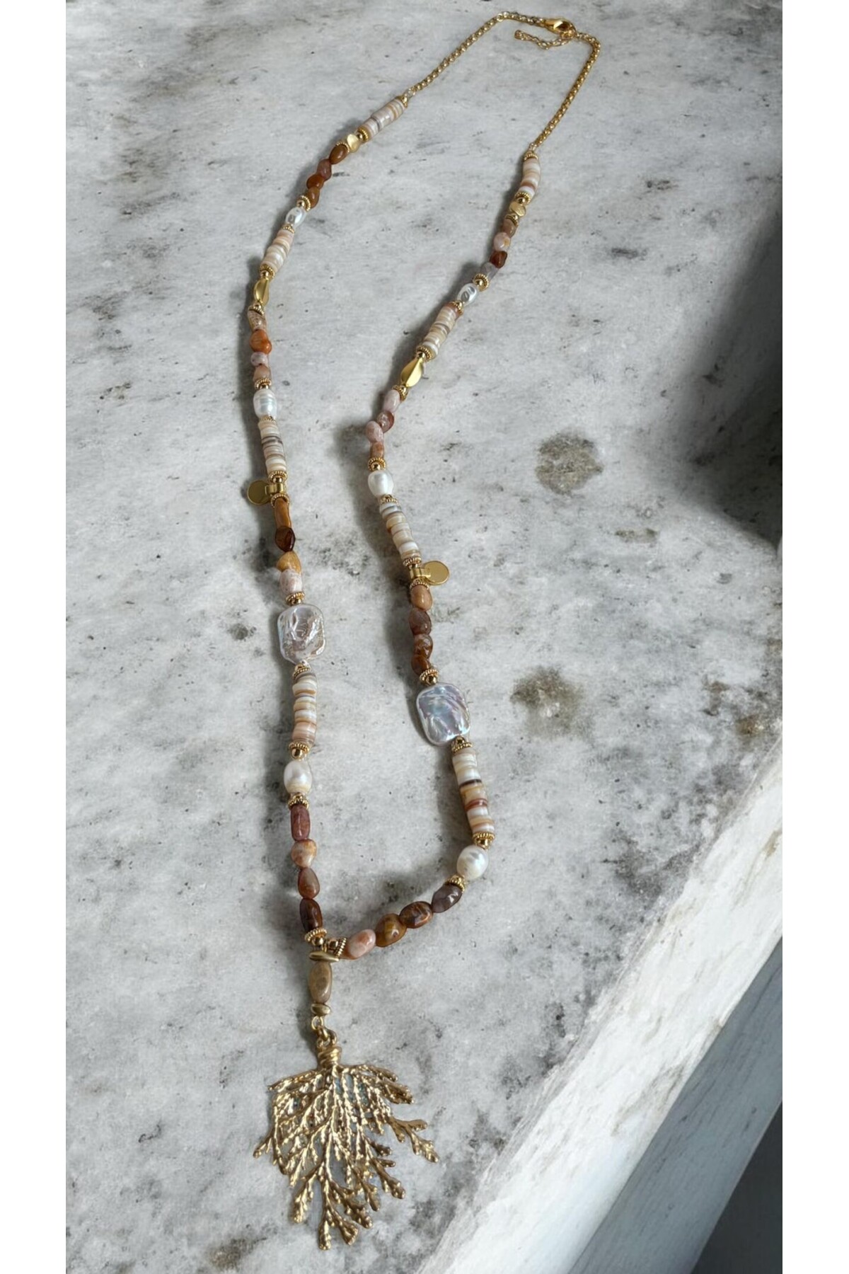 Three VIP Doğal Taş Kolye