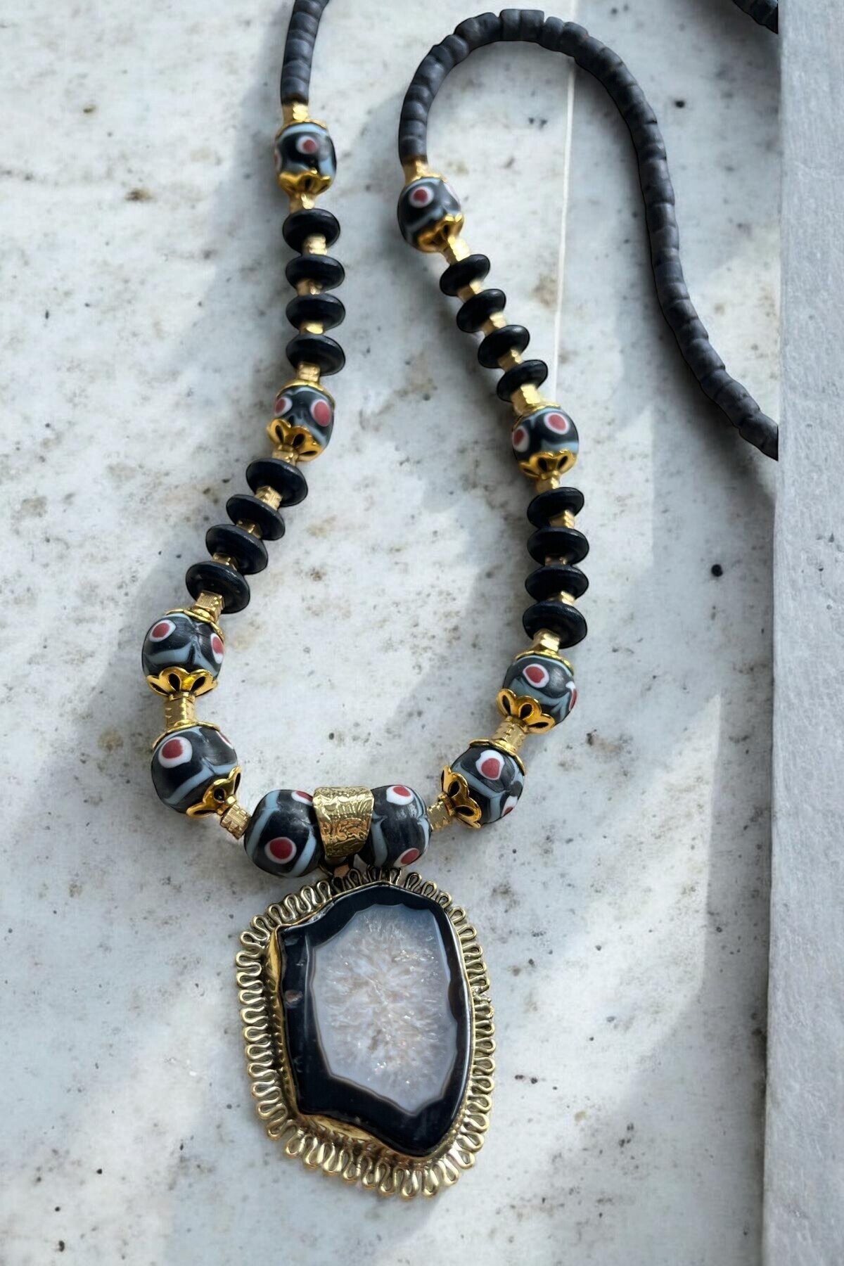 Varaz Akik Doğal Taş Kolye