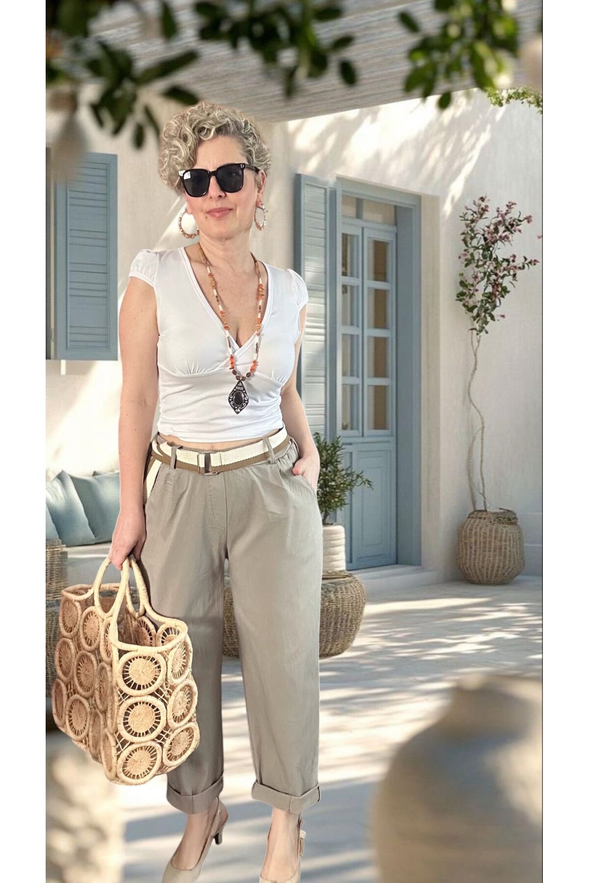 Vicco İtalyan Balon Kemerli Pantolon Fango