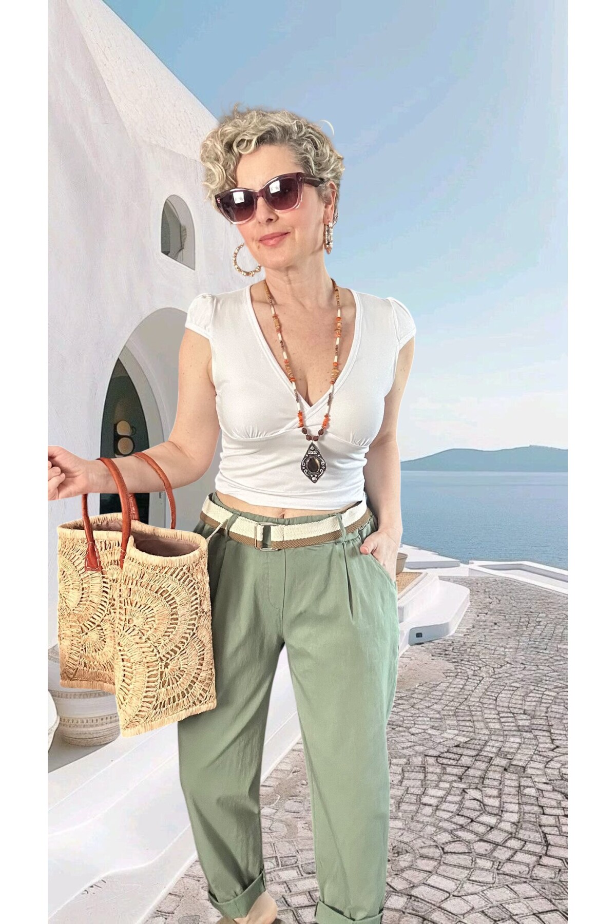 Vicco İtalyan Balon Kemerli Pantolon Haki