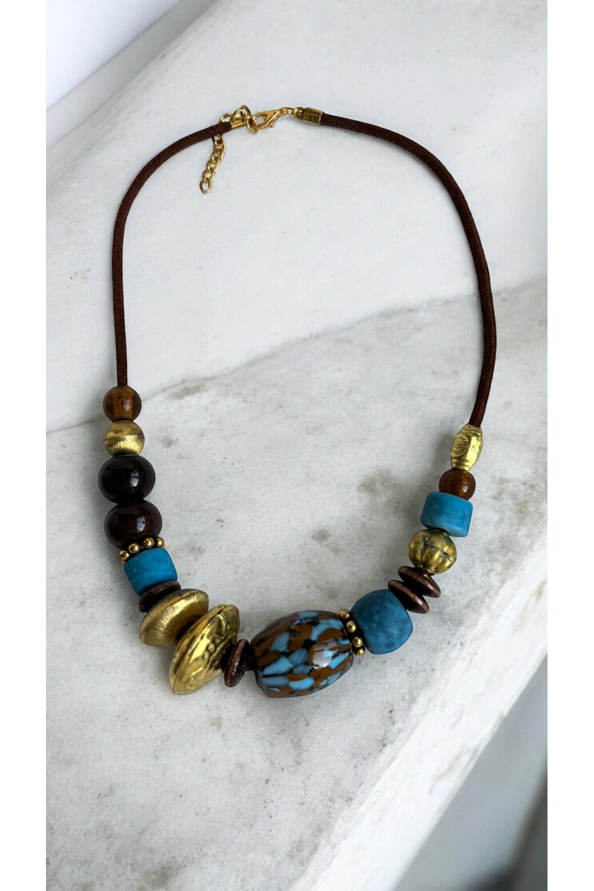 Wısh Cam Taş Etnik Kolye