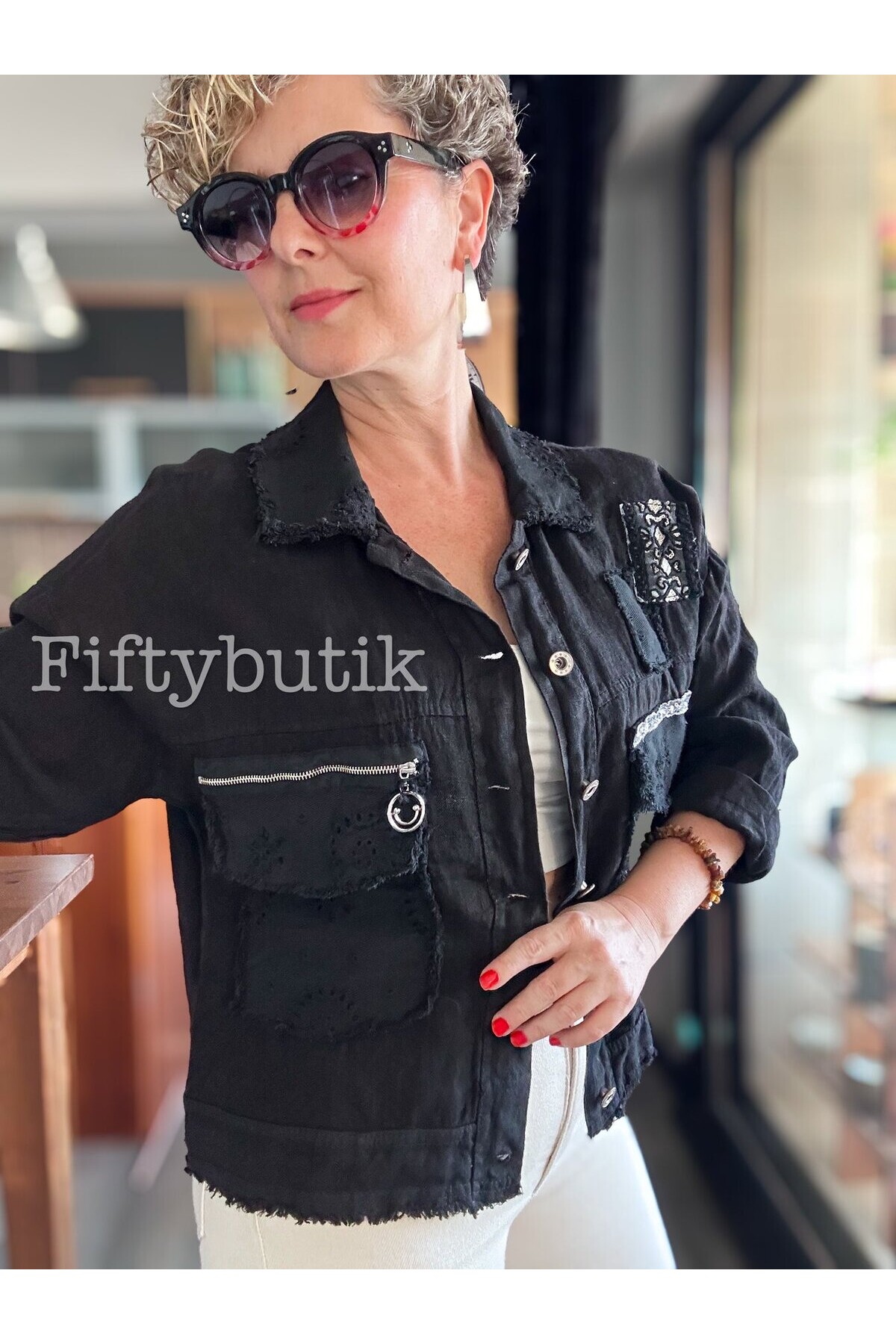 Baffo İtalyan Vip Fermuar Detay Gömlek Ceket Siyah