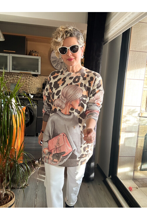 Pyn Chanel Desen Model Tunik Triko