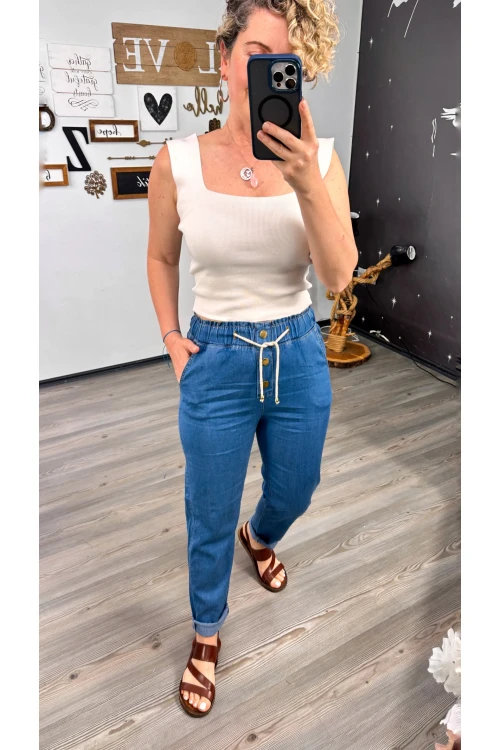 Weto Premium Tencel Kot Pantolon