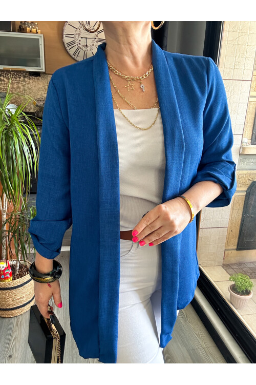 Cassido Kol Detay Zara Model Ceket Mavi