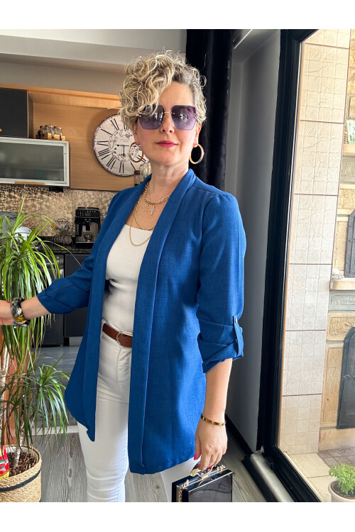 Cassido Kol Detay Zara Model Ceket Mavi