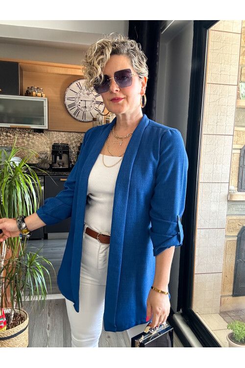 Cassido Kol Detay Zara Model Ceket Mavi