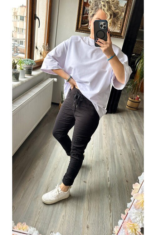 Nino İtalyan Sihirli Pantolon Siyah