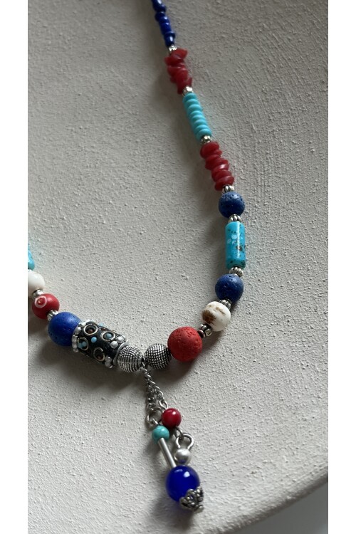 Alom Doğal Taş Etnik Kolye