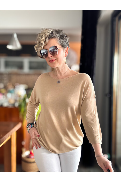 Cuppa Yuvarlak Yaka Mevsimlik Vizon Basic Triko