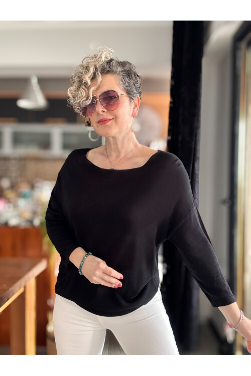 Cuppa Yuvarlak Yaka Mevsimlik Basic Siyah