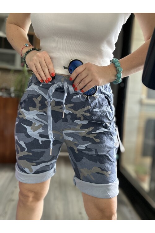 Fammy İtalyan Kamuflaj Şort Jean Renk