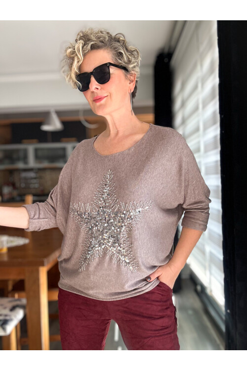 Festa İtalyan Yıldız Pul Detay Triko Fango