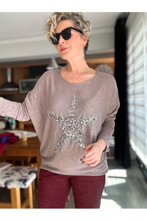 Festa İtalyan Yıldız Pul Detay Triko Fango