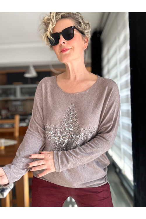 Festa İtalyan Yıldız Pul Detay Triko Fango