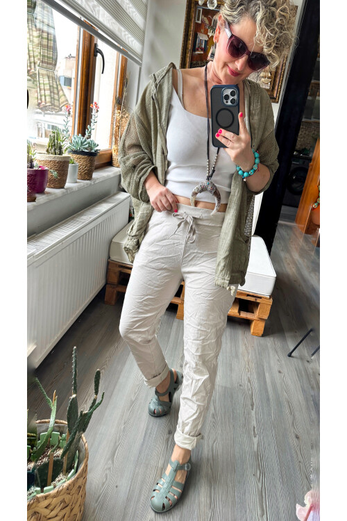 Nino İtalyan Sihirli Pantolon Bej