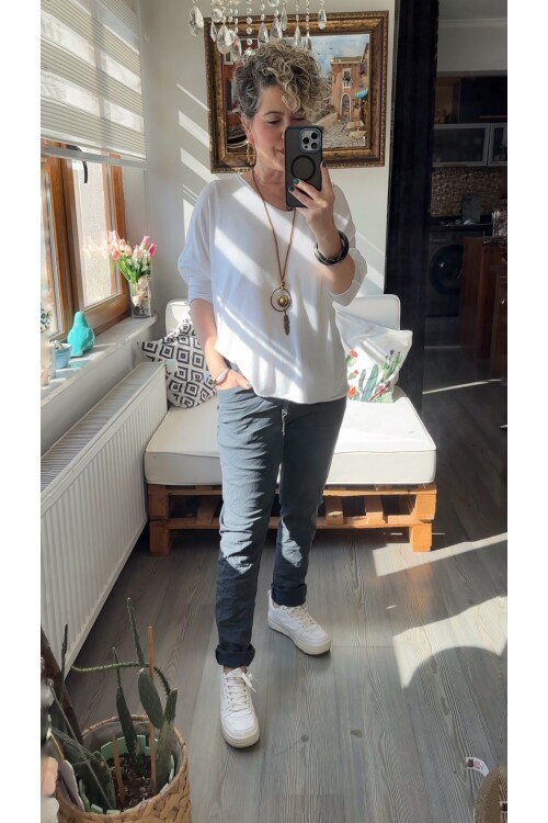 Nino İtalyan Sihirli Pantolon Gri