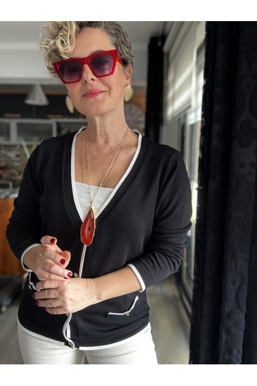 Nuty Marka Model Tasarım Hırka Siyah