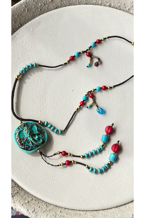 Trendify Doğal Taş Etnik Kolye