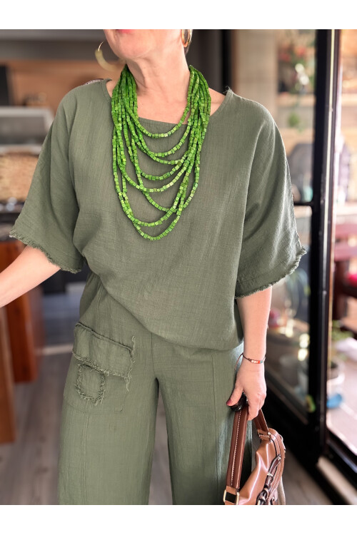 Tutto Tasarım Saçak Detay Salaş Takım Haki