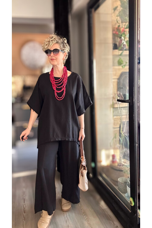 Tutto Tasarım Saçak Detay Salaş Takım Siyah