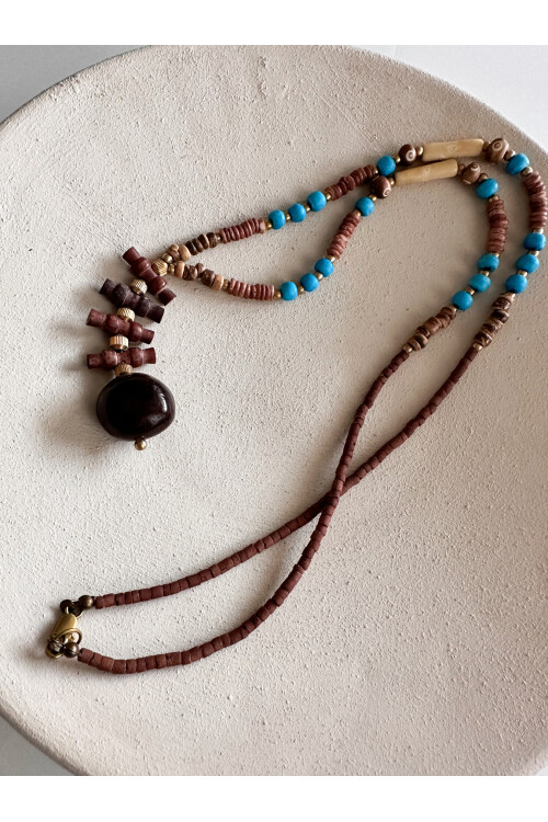 Wolt Doğal Taş Etnik Kolye