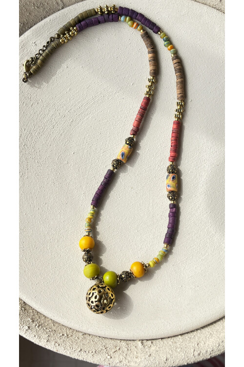 Wrap Doğal Taş Etnik Kolye