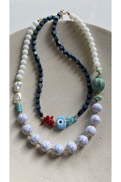 Rozsa Doğal Taş Tasarım Kolye