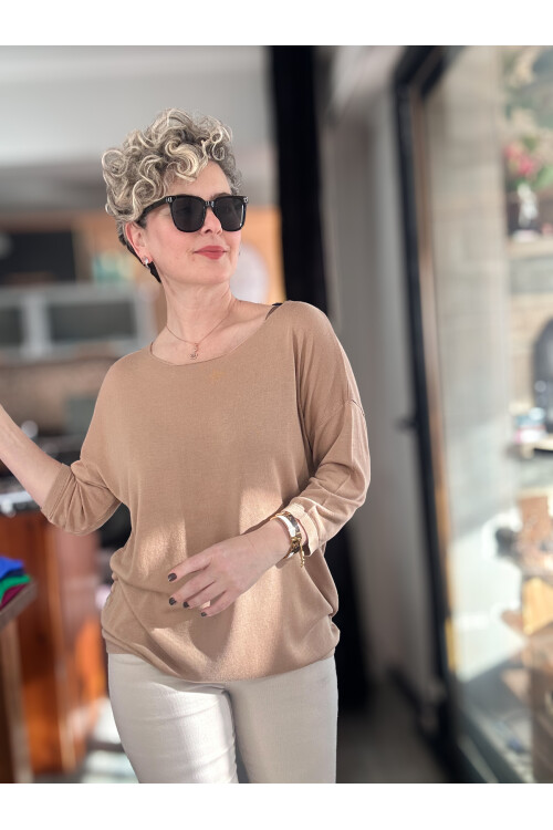 Cuppa Yuvarlak Yaka Mevsimlik Vizon Basic Triko