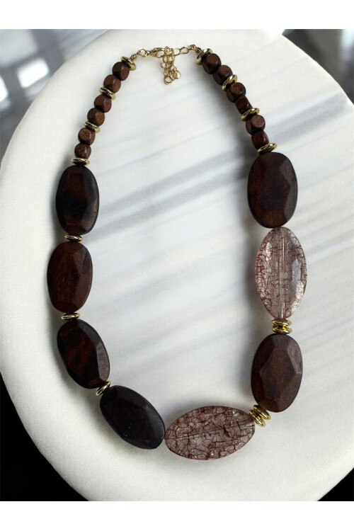 Kenya Tahta Boncuk Etnik Kolye