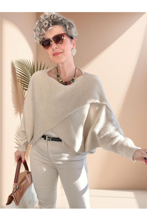 Lasso Tasarım Çapraz Triko Taş