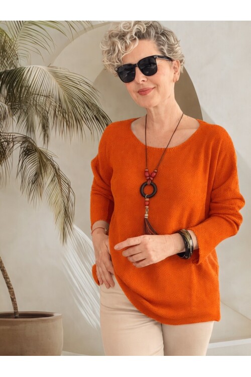 Meggis Kolyeli Tasarım Merserize Orange