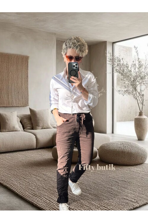 Nino İtalyan Sihirli Pantolon Acı Kahve