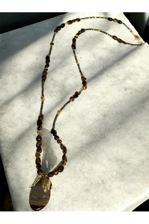 Pera VIP Doğal Taş Kolye