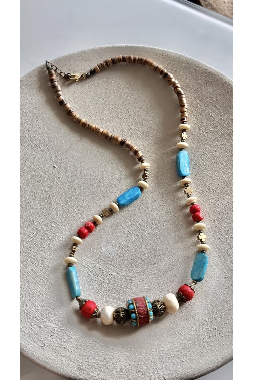 Sano Doğal Taş Etnik Kolye