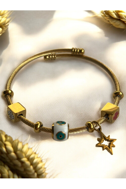 Sattera Gold And Silver Çelik Bileklik