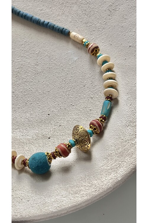 Veya Doğal Taş Etnik Kolye