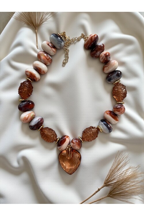 Zonda Tahta Boncuk Etnik Kolye