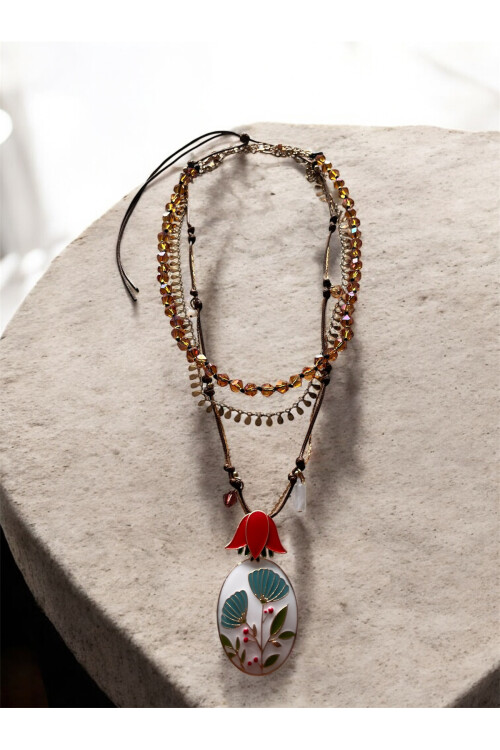 Zra model Lale Çoklu Kolye