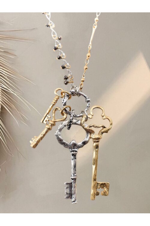 ZRA Modell Sisi Çoklu Silver Gold  Kolye