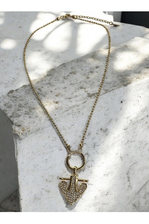 Zuper Çelik Trend Detay Kolye