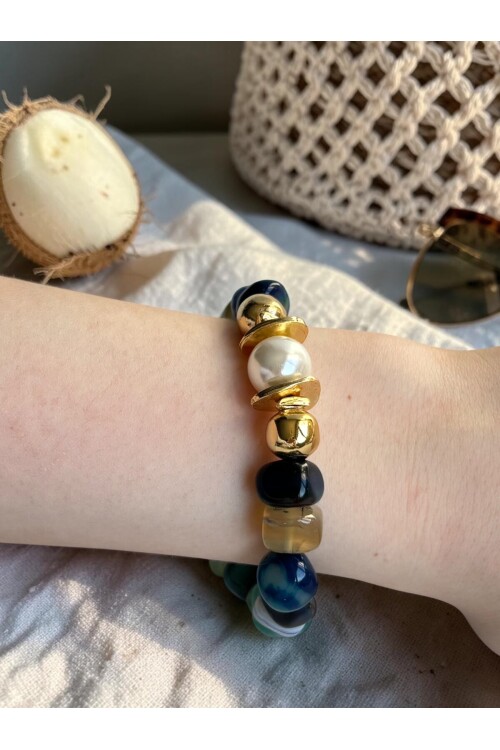 Akik Doğal Taş Etnik Bileklik