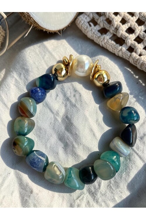 Akik Doğal Taş Etnik Bileklik