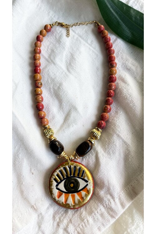 Bodrum Cam Eye Etnik Kolye